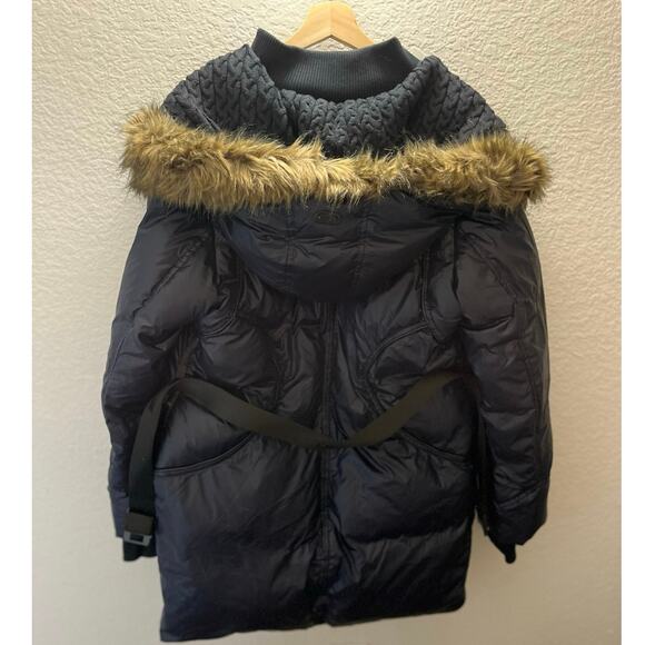 RUDSAK RUD Down Parka Jacket Faux Fur Hood Belted Sz XXL Ski City Winter Luxury - Picture 3 of 12